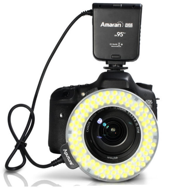 Aputure LEDs Macro Ring Flash Light CRI95 for Canon 700D 650D 600D 550D 500D 450D