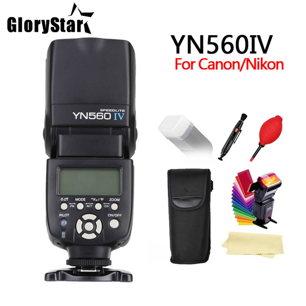 GloryStar YONGNUO YN560 IV 2.4GHZ Wireless Flash Speedlite Transceiver Integrated for Canon Nikon Panasonic Pentax Camera