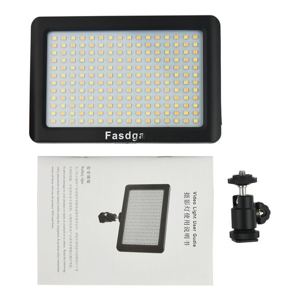 Fasdga 12W 192 LED Studio Video Continuous Light Lamp For Camera DV Camcorder Black