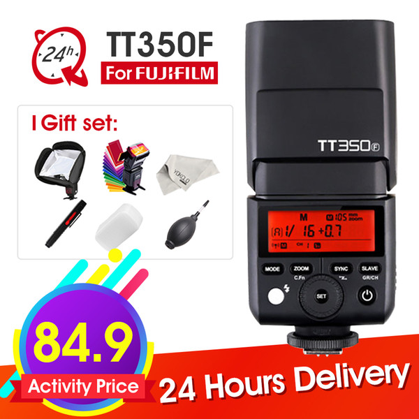 Godox Mini TT350 TT350F Camera Flash 2.4G TTL HSS GN36 1/8000s for Fujifilm DSLR Camera with Gift Kits