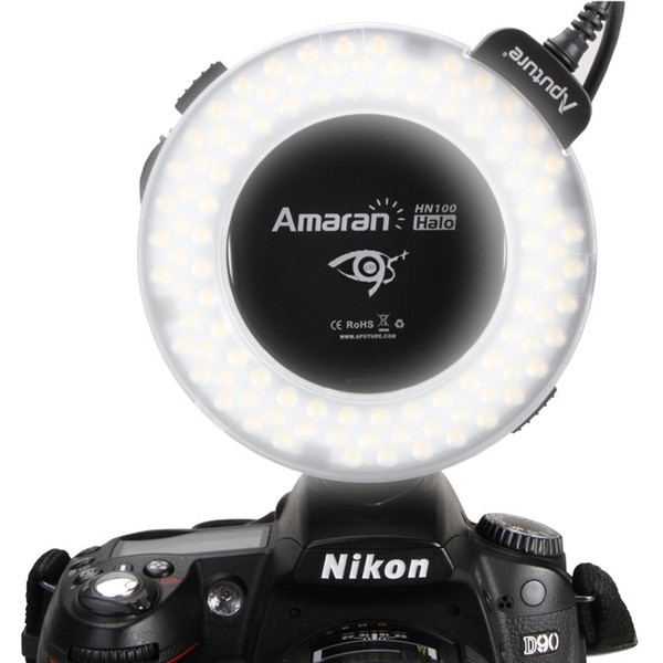 Aputure Amaran Halo LED Macro Ring Flash Light for Nikon D800E D800 D7000 D7100 D5100 D5200 D3200 D700 D600 D90 DSLR Camera