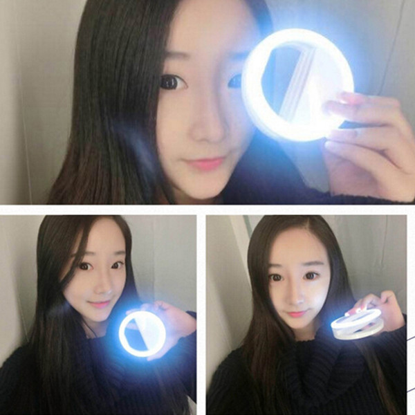 Selfie LED Light Up Flash Light Photography Luminous Ring Light 36pcs LED 3 Brightness Levels Clip on All Mobile Phone