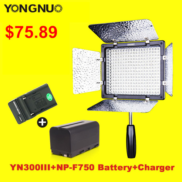 YONGNUO YN300 III YN300III LED Video Light Panel with NP-F750 Baery and Charger Video Camera Light for Studio Youtube Vlogging