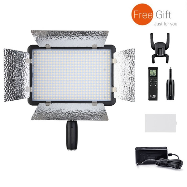 Godox LED500L/LR Video Light With Yellow LED Version 3300K-5600K Handle, Reflectors,RC-A5 Remote Control,AC Supply