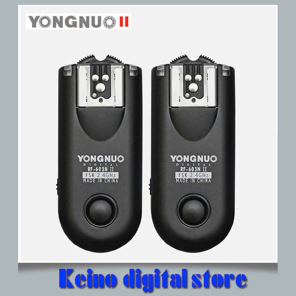 Wholesale-New designed Yongnuo RF-603II N1, RF603 ii RF 603 Flash Trigger 2 Transceivers for Nik&n D3/D3X/D200/D300/D700/D300S/D800/D800E