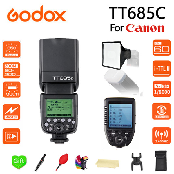 Godox TT685C 2.4G HSS E-TTL Speedlite Flash+XPRO-C TTL Trigger For  EOS 70D 60D 5D2 5D3 6D 7D 650D 700D  Accpect