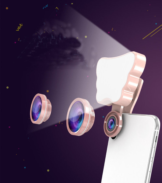 Live broadcast light anchor broadcast beauty self-timer lamp vibrate fill light camera wide-angle mobile camera lens