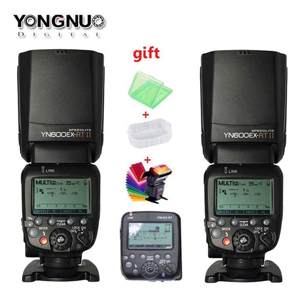 YONGNUO YN600EX-RT II 2.4G Wireless HSS 1/8000s Master Flash Speedlite + YN-E3-RTL Radio Trigger Speedlite Transmitter+ Gift