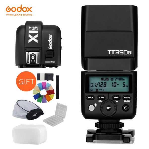 GODOX TT350N 2.4G HSS 1/8000s TTL GN36 Flash Speedlite with X1T-N Wireless Trigger Transmitter for  Camera