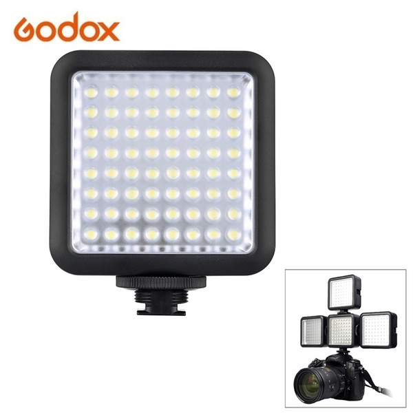 Wholesale-Godox LED64 Video Light LED Lights for DSLR Camera Camcorder mini DVR as Fill Light for Wedding News Interview Macro photography