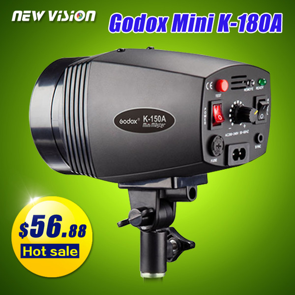 Wholesale-180W GODOX K-180A Portable Mini Master Studio Flash Lighting for Small Studio Photography 110v