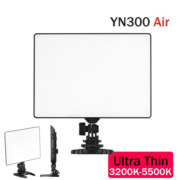 Wholesale-YONGNUO YN300 Air 3200-5500K Ultra Thin On Camera Led Video Light Pad Panel for DSLR & Camcorder