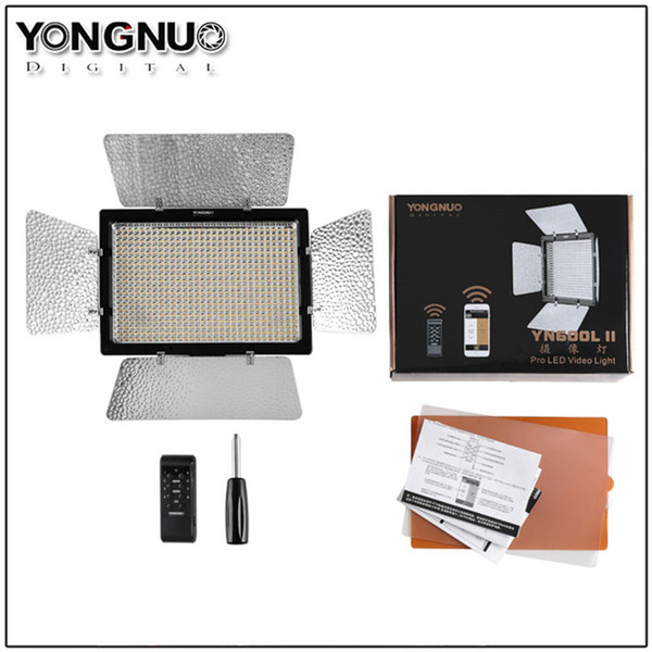 Wholesale-YONGNUO YN600 II YN600L II LED Studio Light with 3200-5500K Color Temperature and Adjustable Brightness for the Camera Camcorder