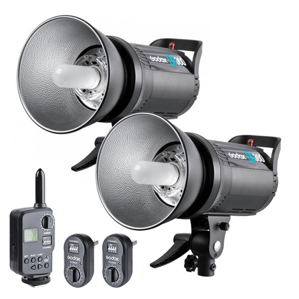 Wholesale-2PCS Godox DS300 300W 300Ws Studio Flash Strobe Light w/ FT-16 Trigger Kit 110V