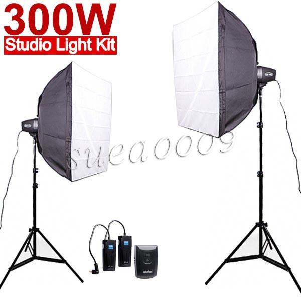 Wholesale-Godox K150A 300Ws 300W 2*150Ws Studio Strobe Photo Light with Softbox Trigger Kit