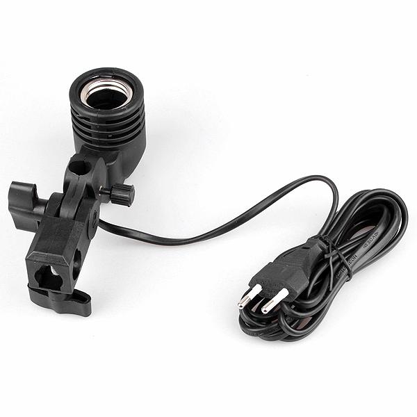 Wholesale-Photo Video Light Lamp Bulb Holder E27 Socket Slave Flash Swivel Bracket Studio EU/US plug