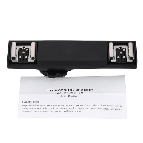 Dual Hot Shoe Flash Speedlite Bracket Splitter for Nikon D750 D7200 D7100 D7000 D800 D810 D600 DSLR Camera Camcorder