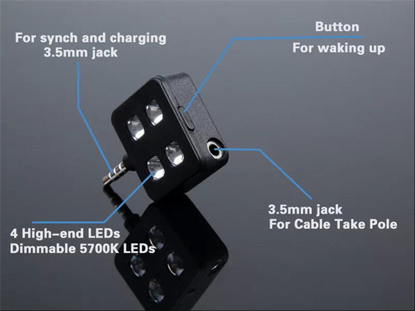 DHL Free shipping New release the world's first sync led flash RK06 for the wire monopod