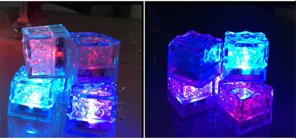 Wholesale flashing Ice Cube LED Fluorescent Light Artificial Induction Block For Wedding Party Decor Colorful ice induction lamp 2018