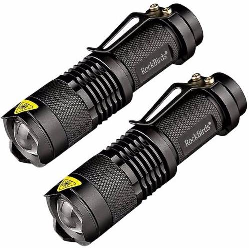 Rockbirds LED Flashlight, A100 Mini Super Bright 3 Mode Tactical Flashlight, Best Tools for Hiking, Hunting, Fishing and Camping free ship