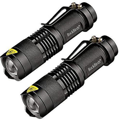 Rockbirds LED Flashlight, A100 Mini Super Bright 3 Mode Tactical Flashlight, Best Tools for Hiking, Hunting, Fishing and Camping