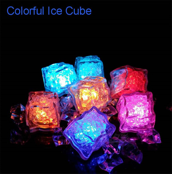 Flashing Ice Cube LED Fluorescent Light Artificial Induction Block For Wedding Party Decor Colorful ice induction lamp 2018