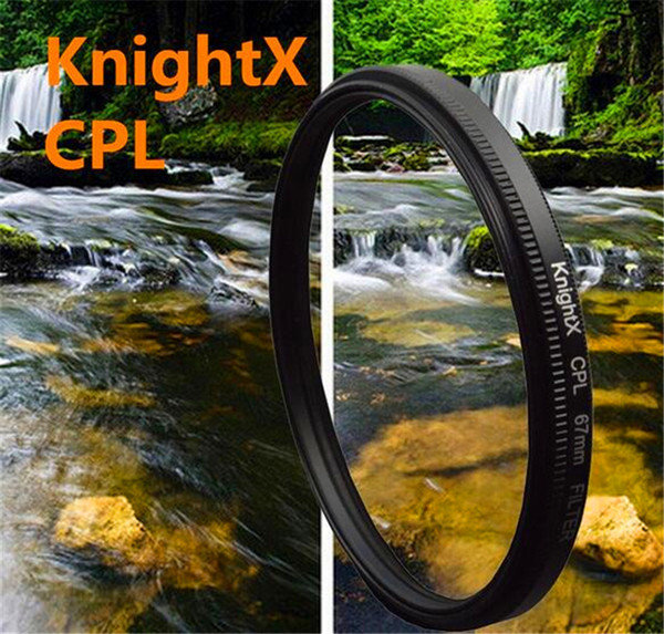 KnightX 49- 77mm 67MM cpl Filter for Canon Nikon D5300 D5500 DSLR camera Lenses lens accessories camera d5200 d3300 d3100 d5100