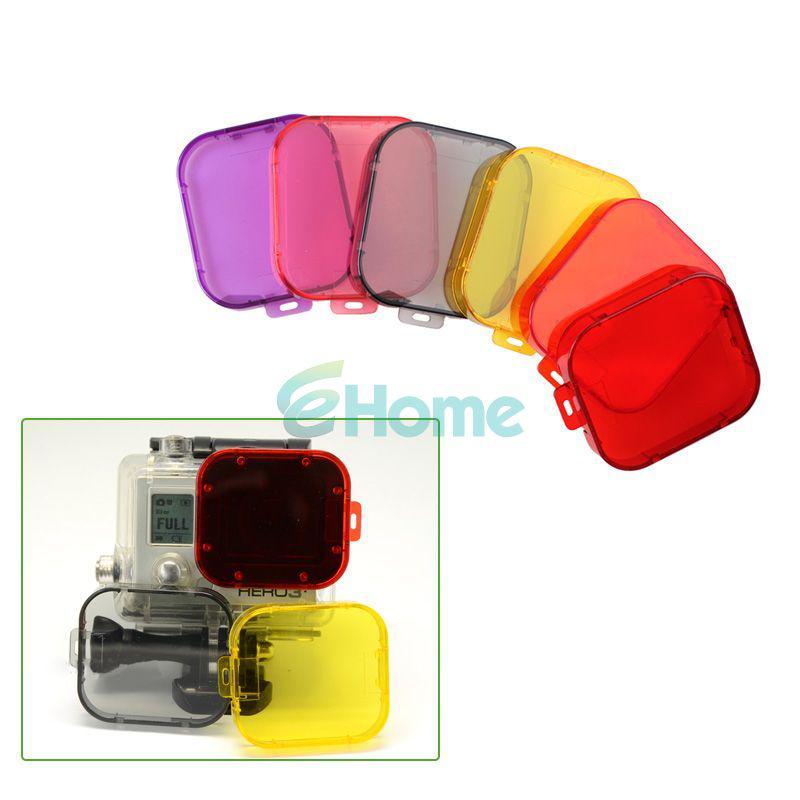 New Housing Lens Deep Underwater Sea Dive Filter For Gopro Hero 3 Six Colors#54798, dandys