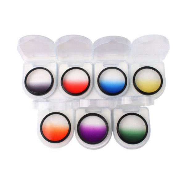 New Optical Netural Grad Gradual ND-Grads Filter For Camera Lens 52mm 7 Colors #54799 filter hepa