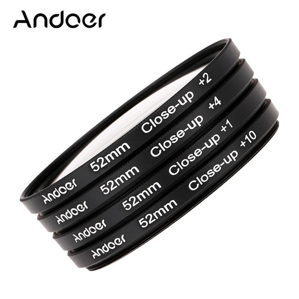 Andoer 52mm Macro Close-Up Filter Set (+1 +2 +4 +10) with Pouch for Nikon D7200 D5200 D3200 D3100 Canon Sony Pentax DSLRs