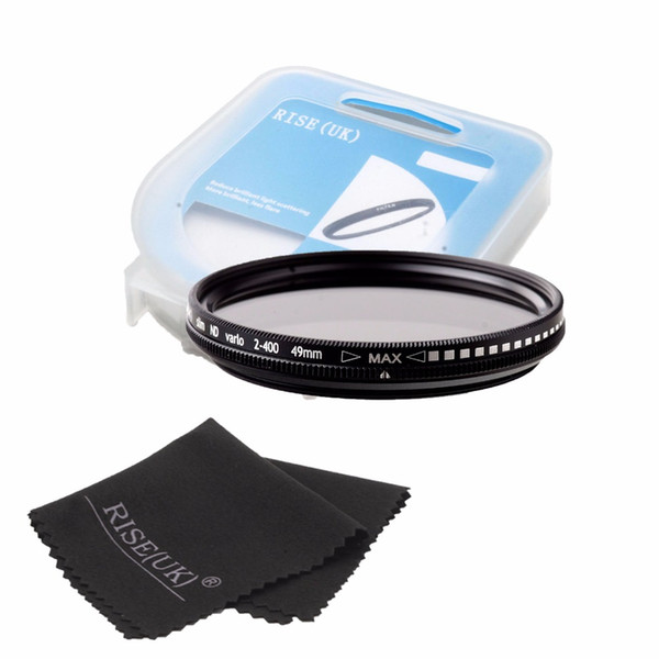 400 free shipping RISE(UK) 49/52/55mm/58mm Fader Neutral Density Adjustable Variable Filter 2 to ND 400 Filter+gift