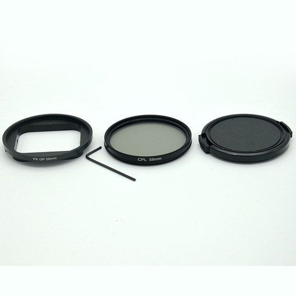 58mm Circular UV/CPL filter kit for Hero 7 6 5 Black action camera waterproof housing case