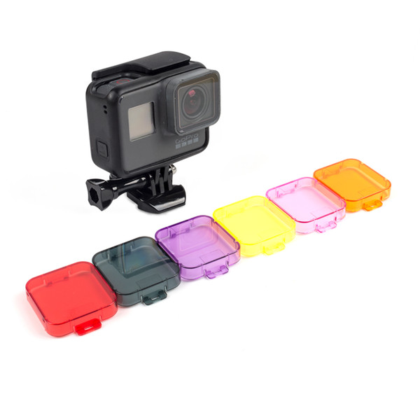 Plastic Color Filter Lens Cover For Hero 7 6 5 Black action camera 6 color optional