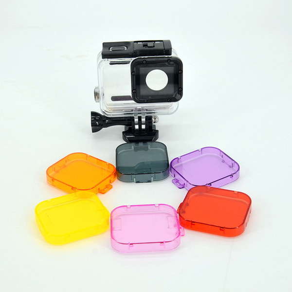 Plastic Diving Color Filter Lens Cover For Hero 7 6 5 Black action camera waterproof housing case