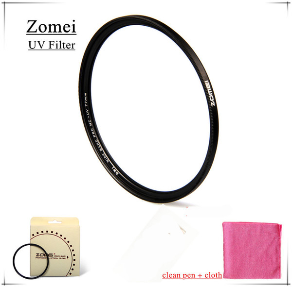 Professional Ultrathin Zomei 58mm 67mm 72mm 77mm MC UV Filter Germany Lens 18 Layer Coating Protector Clean filters for Canon Nikon Camera