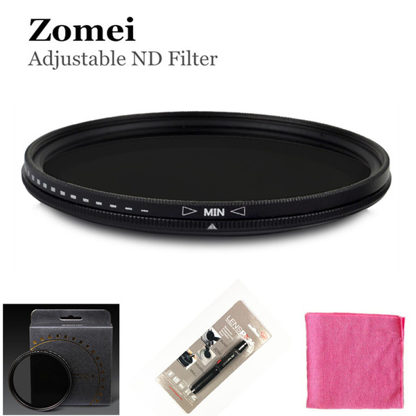 Professional Zomei 67mm 72mm 77mm ND Filter ND2 - 400 Coating Camera Lens for Canon 700D Nikon D5200 Camera Top Quliaty Screw Border