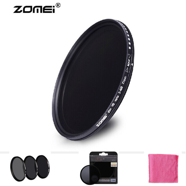 Professional Zomei 77mm ND ND2 ND4 ND8 Filter Neutral Density Fitlers Densidade Protector Filtro for Canon Nikon Sony Camera Lens