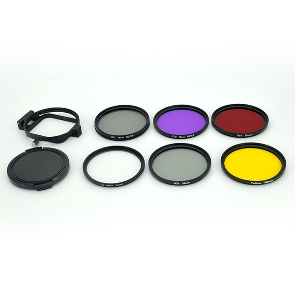 58mm UV/CPL/ND/COLOR filter kit/set for Hero 7 6 5 Black action camera waterproof housing case