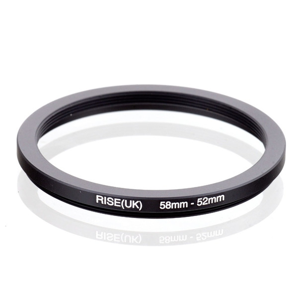 RISE(UK) 58mm-52mm 58-52mm 58 to 52 Step down Ring Filter Adapter black free shipping