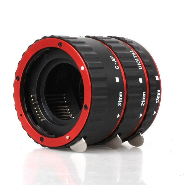 Red Metal Mount Auto Focus AF Macro Extension Tube/Ring for Kenko Canon EF-S Lens T5i T4i T3i T2i 100D 60D 70D 550D 600D 6D 7D