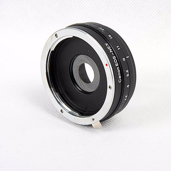 Build in Aperture Lens Adapter Ring for EOS EF Lens for NEX E Mount Adapter NEX-7 NEX-5 -3