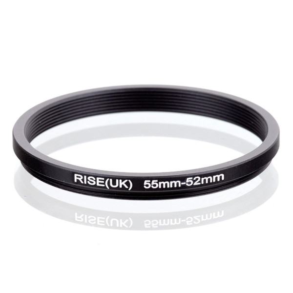 RISE(UK) 55mm-52mm 55-52mm 55 to 52 Step down Ring Filter Adapter black free shipping