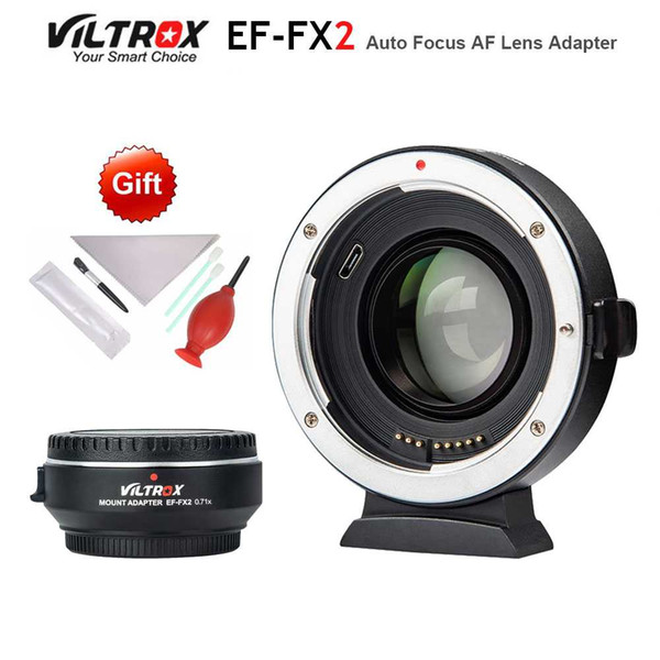 Viltrox EF-FX2 Focal Reducer Auto-focus lens Adapter 0.71x for EF lens to X-T3 X-PRO2 X-T100 X-H1 X-A20