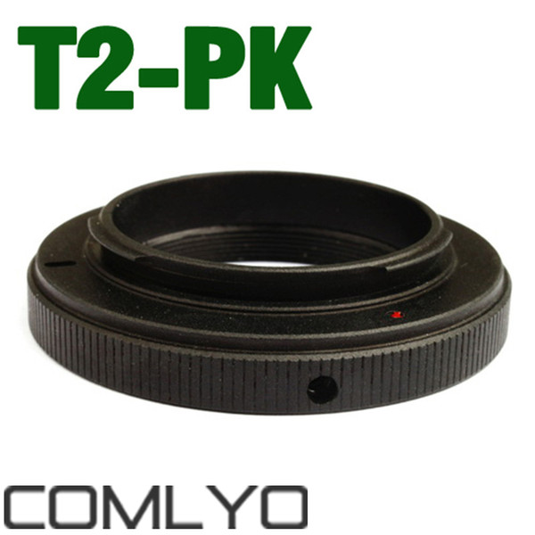 Wholesale- New T-mount T2 Lens for Pentax/Ricoh PK Ring Mount Adapter K-5 K-7 K-20D Work With any FOR Pentax/Ricoh PK DSLR/SLR Camera Body