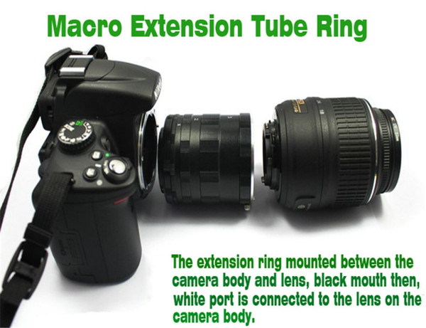 Free Shipping! COMLYO Camera Macro Extension Tube Ring Adapter For Ai AF DSLR & SLR D800 D7000 D700 D90 Camera Accessories