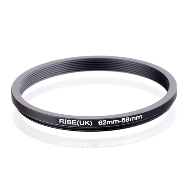 RISE(UK) 62mm-58mm 62-58mm 62 to 58 Step down Ring Filter Adapter black free shipping