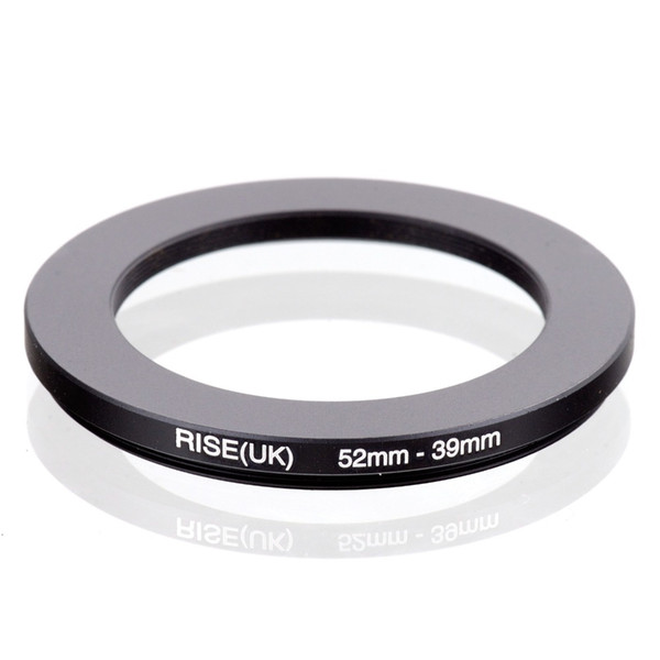 Wholesale- RISE(UK) 52mm-39mm 52-39 mm 52 to 39 Step Down Ring Filter Adapter black free shipping