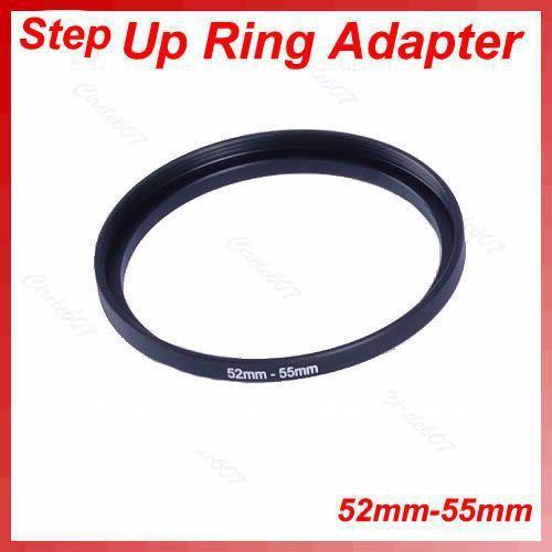 Wholesale- 5pcs/lot 52mm-55mm Step Up Metal Lens Filter Ring 52-55 mm 52 to 55 Stepping Adapter