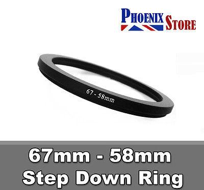 Wholesale- 67mm-58mm 67-58 67 to 58 mm lens Step Up Filter Ring Stepping Adapter Adaptor Black