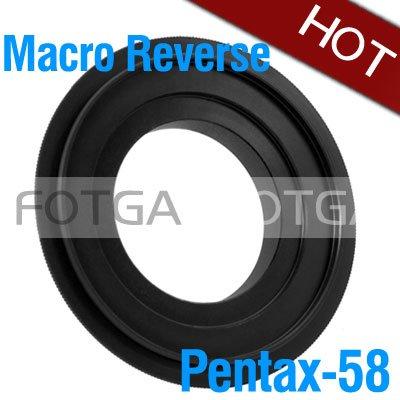 Wholesale- wholesale Fotga 58mm Macro Reverse Adapter Ring For Pentax K110d K-M KM K10D K20D K200D K100D Camera Body